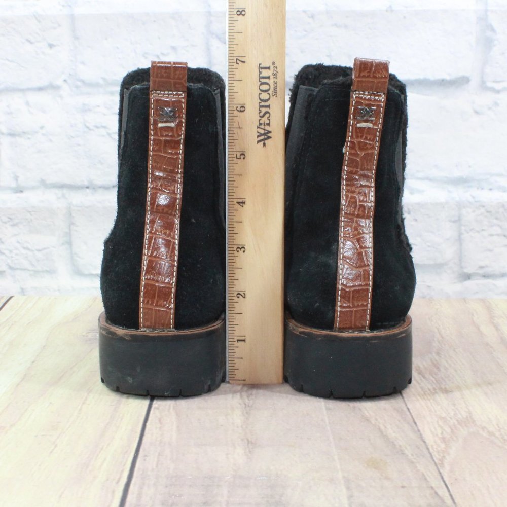 Sam Edelman Jaclyn Waterproof Chelsea Bootie Black Suede Size US 7 - Picture 7 of 9